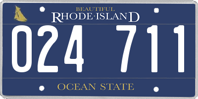 RI license plate 024711