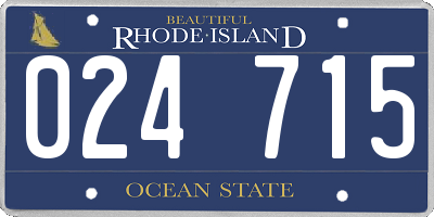 RI license plate 024715