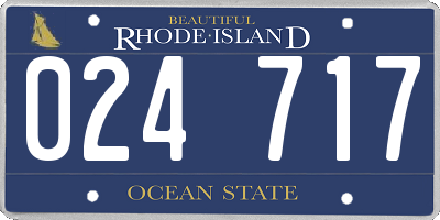 RI license plate 024717