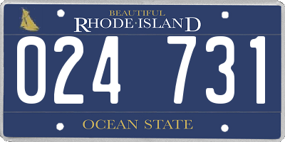 RI license plate 024731