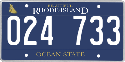 RI license plate 024733
