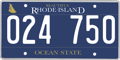 RI license plate 024750