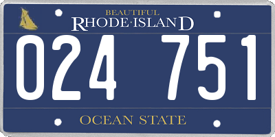 RI license plate 024751