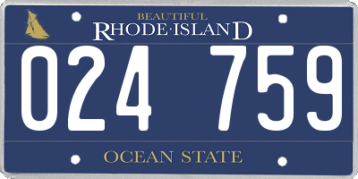 RI license plate 024759
