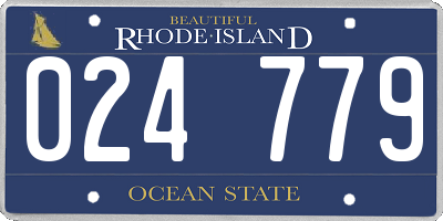 RI license plate 024779