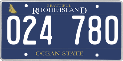 RI license plate 024780