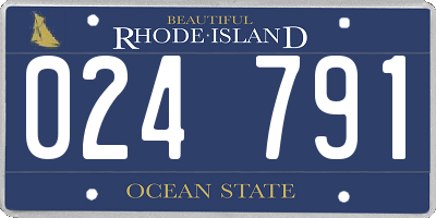 RI license plate 024791
