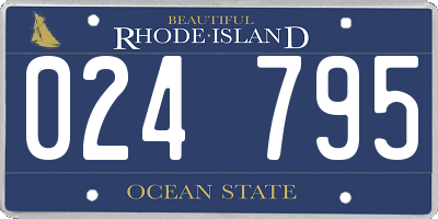 RI license plate 024795