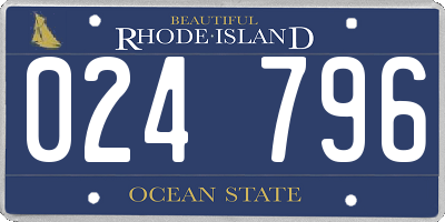 RI license plate 024796