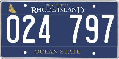 RI license plate 024797