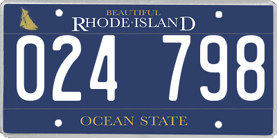 RI license plate 024798