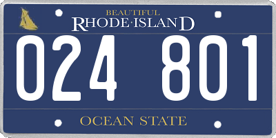 RI license plate 024801