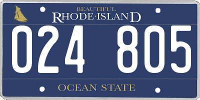 RI license plate 024805