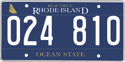 RI license plate 024810