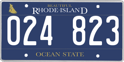 RI license plate 024823