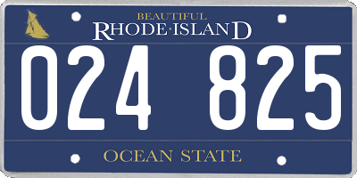 RI license plate 024825