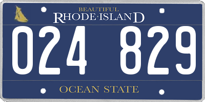 RI license plate 024829