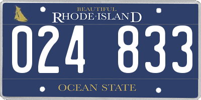 RI license plate 024833