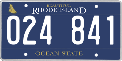 RI license plate 024841