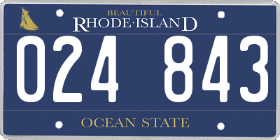 RI license plate 024843