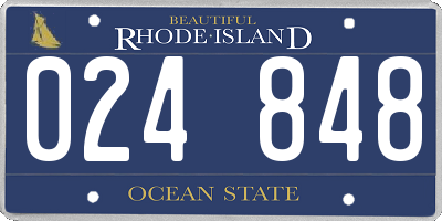 RI license plate 024848