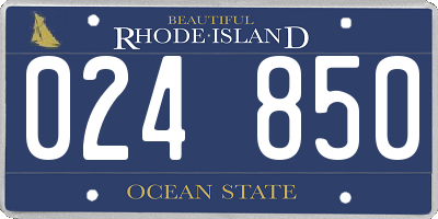 RI license plate 024850