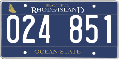 RI license plate 024851