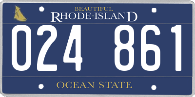 RI license plate 024861