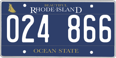 RI license plate 024866