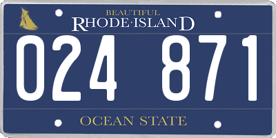 RI license plate 024871