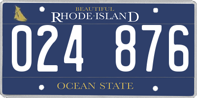 RI license plate 024876