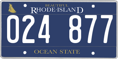 RI license plate 024877