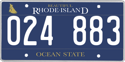 RI license plate 024883