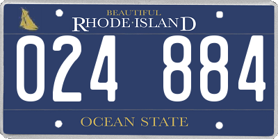 RI license plate 024884