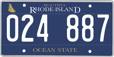 RI license plate 024887