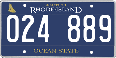 RI license plate 024889