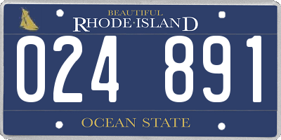 RI license plate 024891