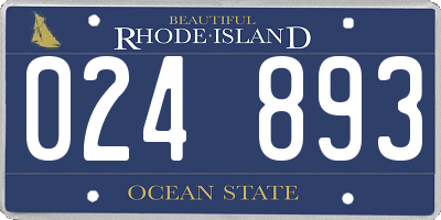 RI license plate 024893