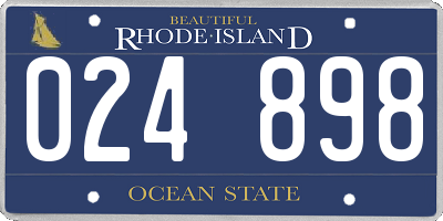 RI license plate 024898