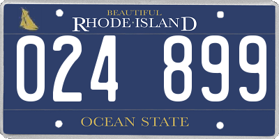 RI license plate 024899