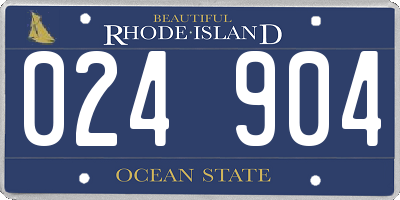 RI license plate 024904
