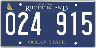 RI license plate 024915
