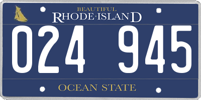 RI license plate 024945
