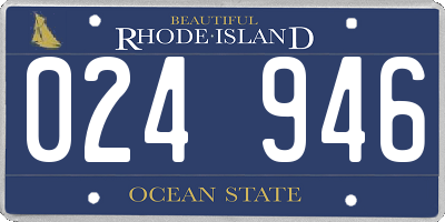 RI license plate 024946