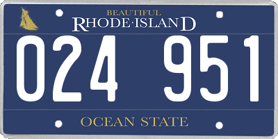 RI license plate 024951