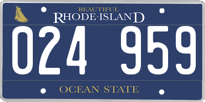 RI license plate 024959