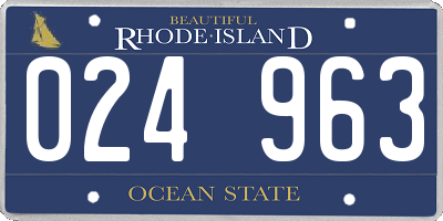 RI license plate 024963