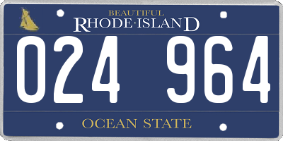 RI license plate 024964