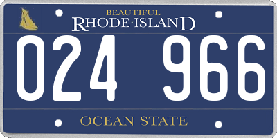 RI license plate 024966