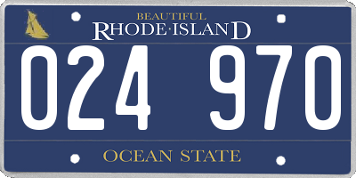 RI license plate 024970